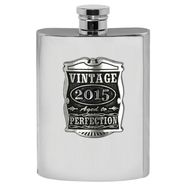 english factory 10th Anniversary Gift 2015 Vintage Years Pewter Hip Flask