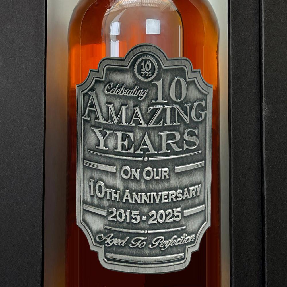 English Factory 10th Wedding Anniversary Whisky Gift Set Bottle & Box 2015-2025