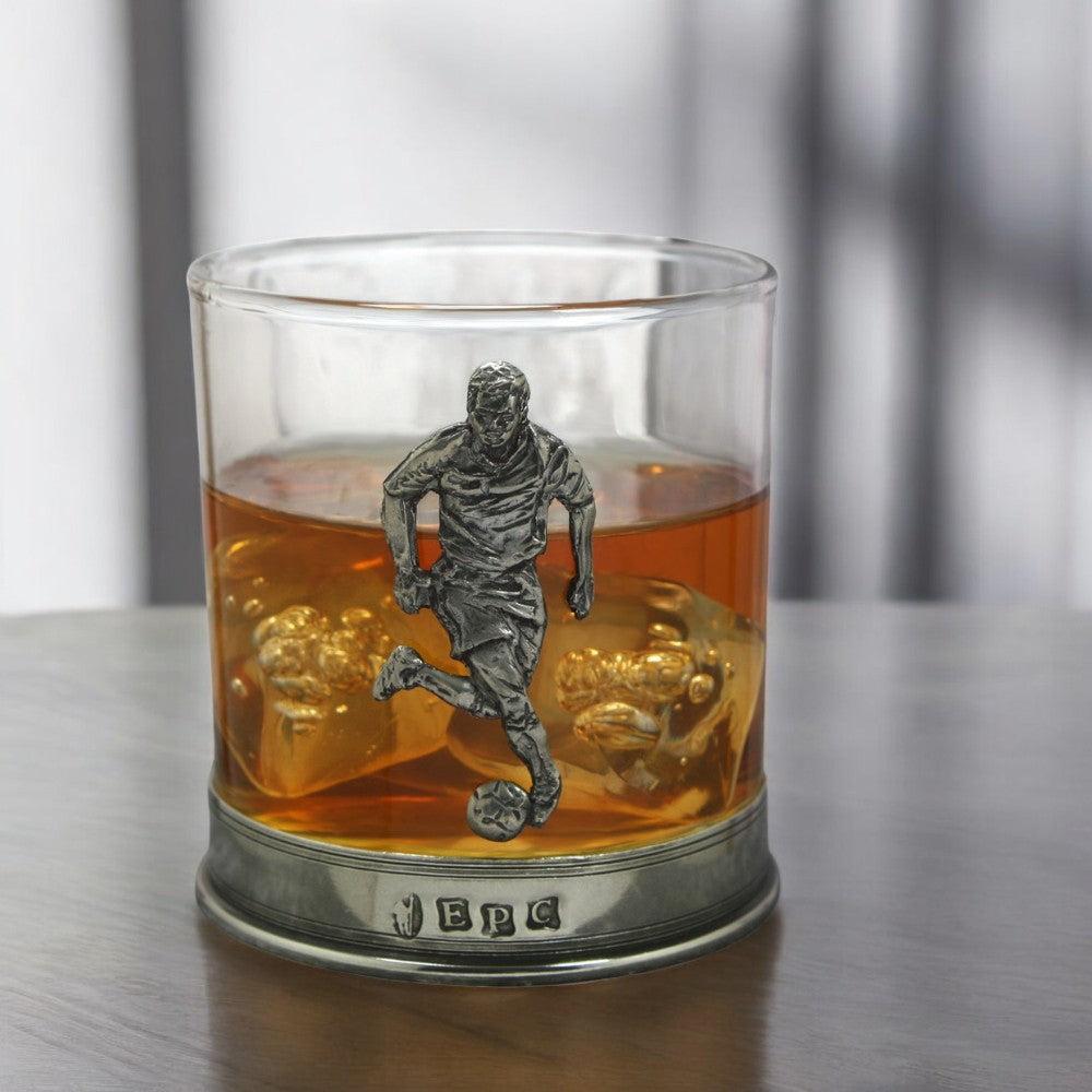 English Factory 11oz Football Pewter Whisky Glass Tumbler