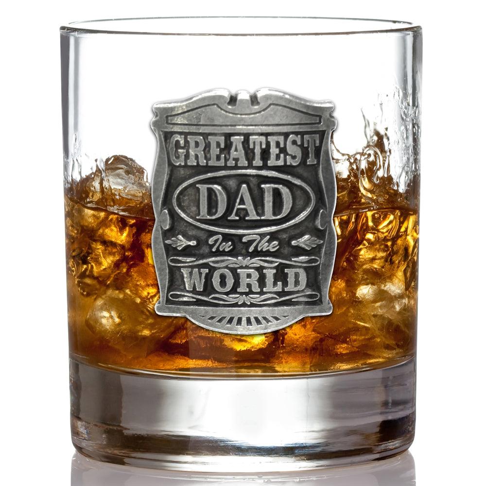 English Factory 11oz GREATEST DAD WHISKY GLASS TUMBLER