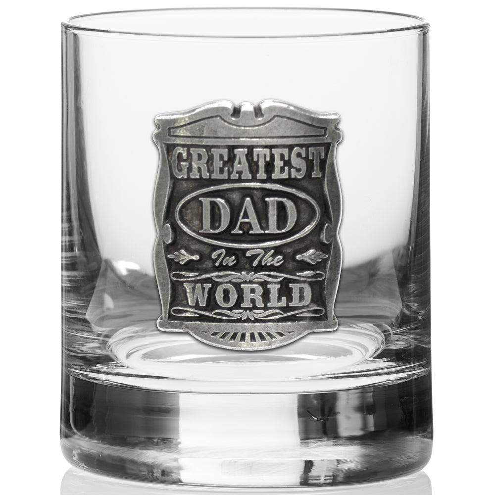 English Factory 11oz GREATEST DAD WHISKY GLASS TUMBLER