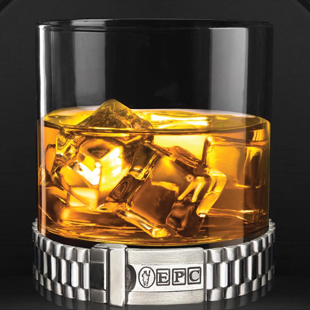 English Factory 11oz Iconic Pewter Watch Bracelet Whisky Glass Tumbler