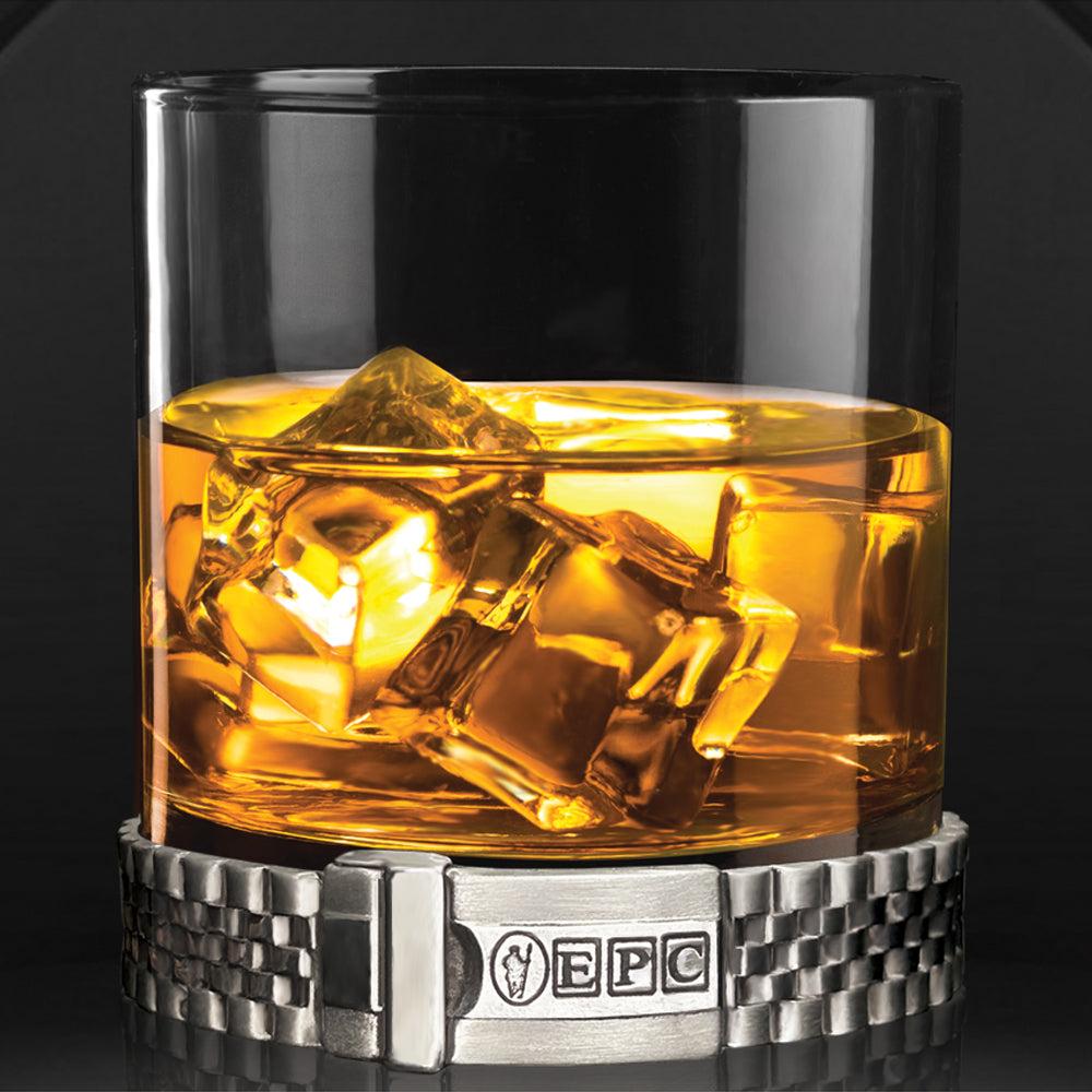 English Factory 11oz Iconic Pewter Watch Bracelet Whisky Glass Tumbler