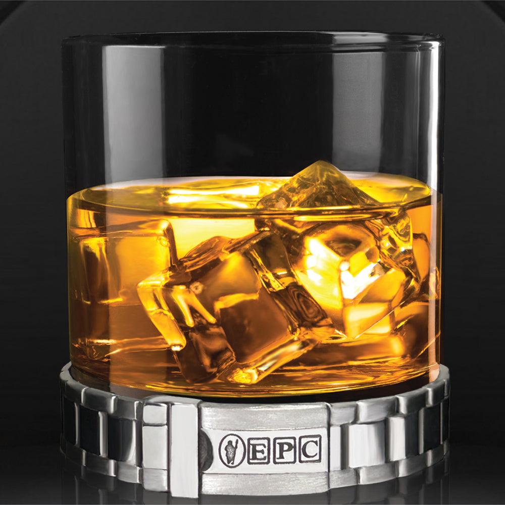 English Factory 11oz Iconic Pewter Watch Bracelet Whisky Glass Tumbler