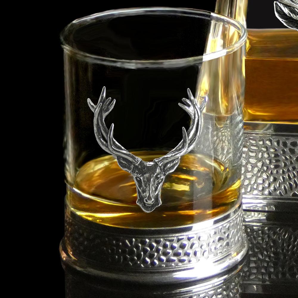 English Factory 11oz REGAL STAG WHISKEY OR RUM SINGLE GLASS TUMBLER