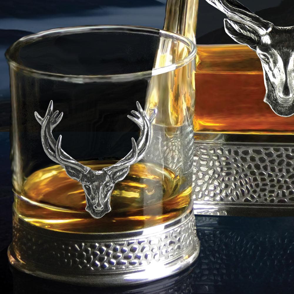 English Factory 11oz REGAL STAG WHISKEY OR RUM SINGLE GLASS TUMBLER