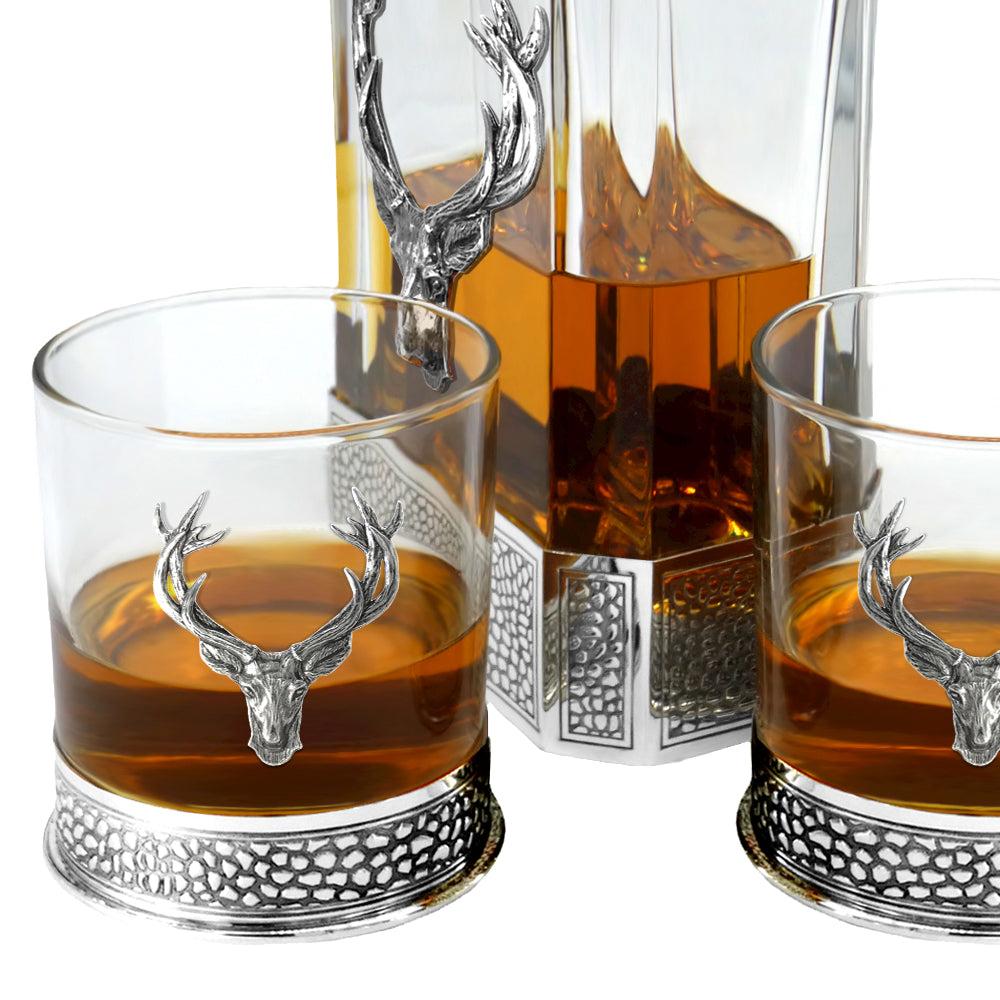 English Factory 11oz REGAL STAG WHISKEY OR RUM SINGLE GLASS TUMBLER