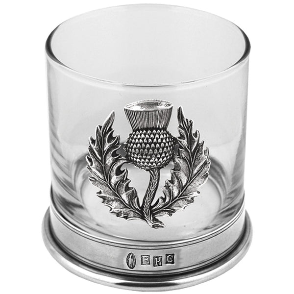 english factory 11oz Scottish Thistle Pewter Whisky Glass Tumbler