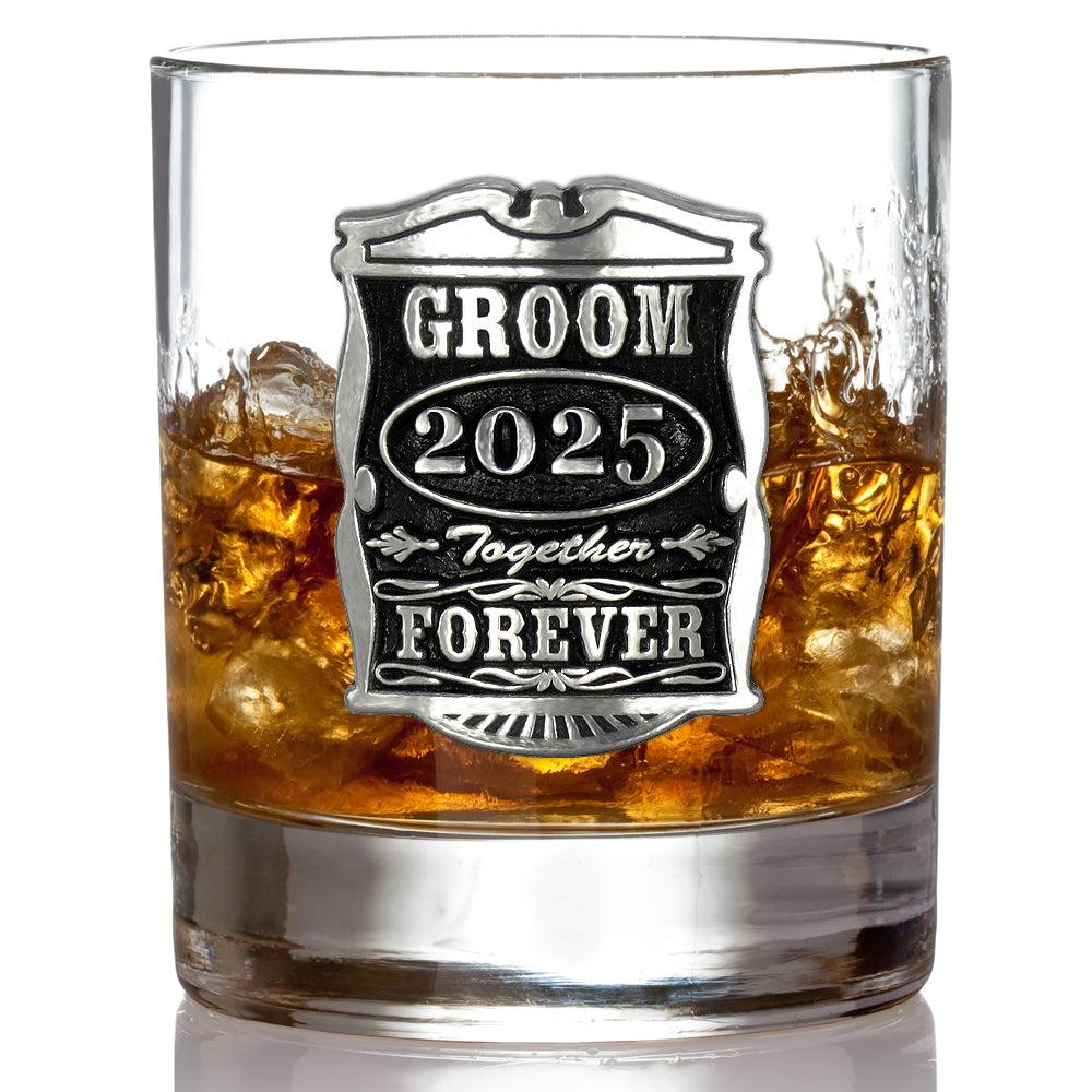 English Factory 11oz Wedding Groom Pewter Whisky Glass Tumbler 2025