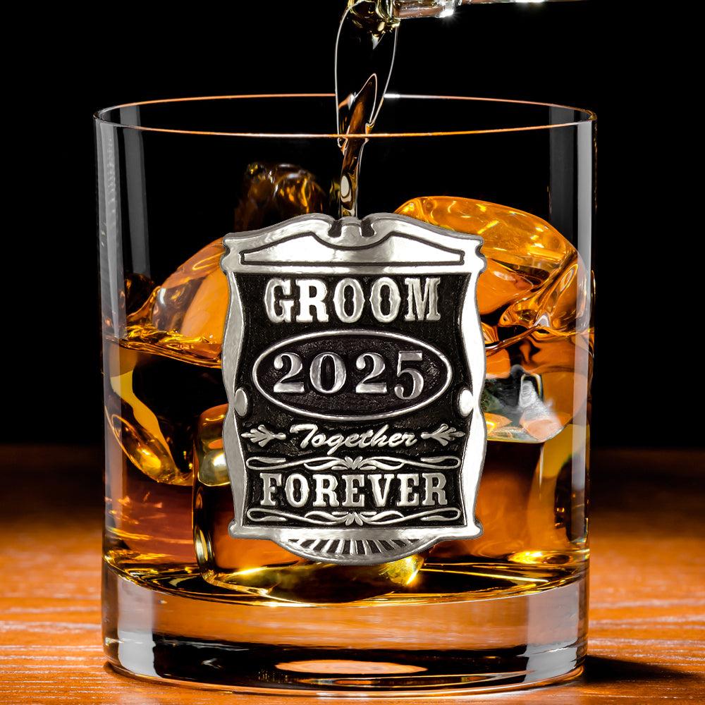 English Factory 11oz Wedding Groom Pewter Whisky Glass Tumbler 2025