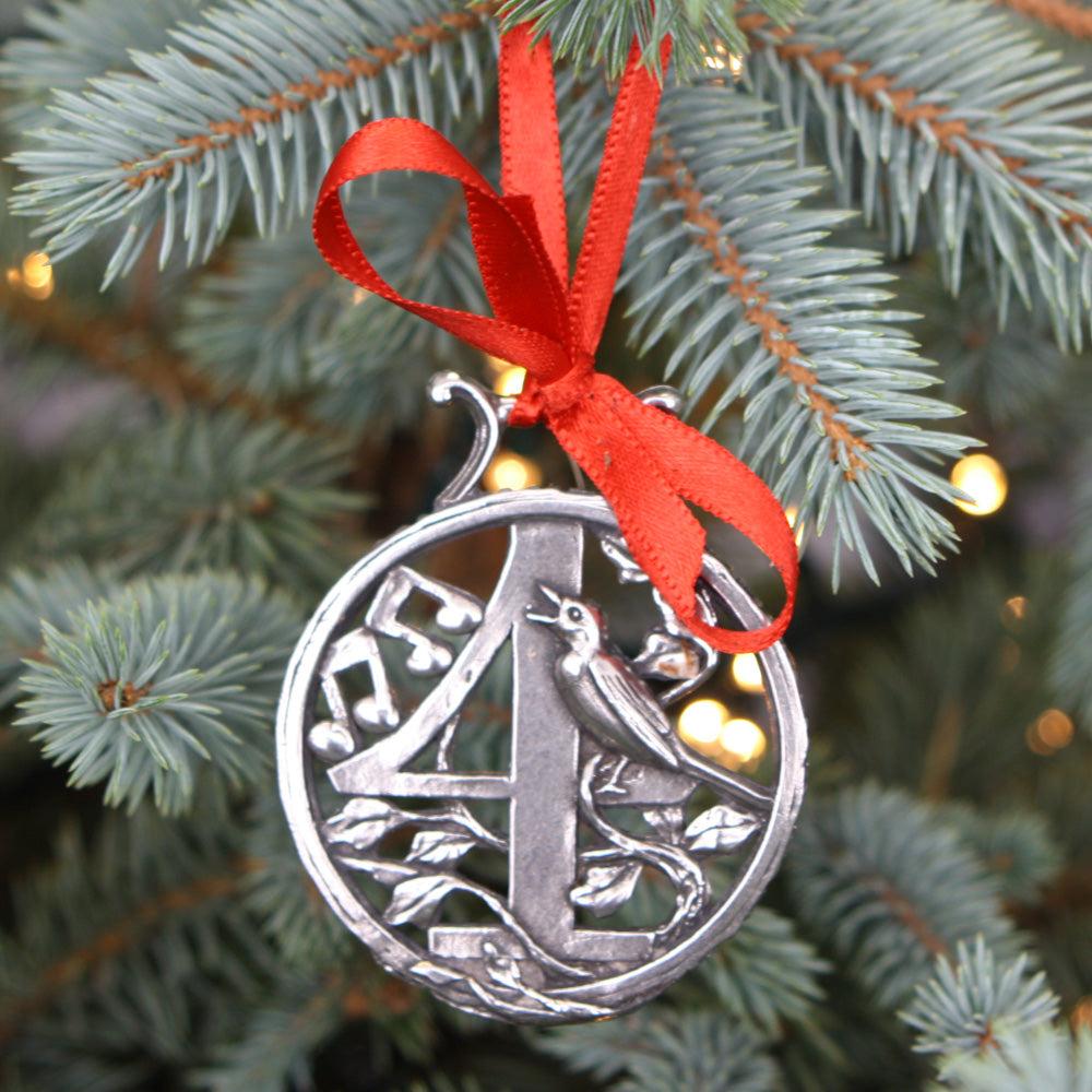 English Factory 1st-12th FULL SET 12 DAYS OF CHRISTMAS TREE PEWTER ORNAMENT BAUBLE DECORATION PACKAGE