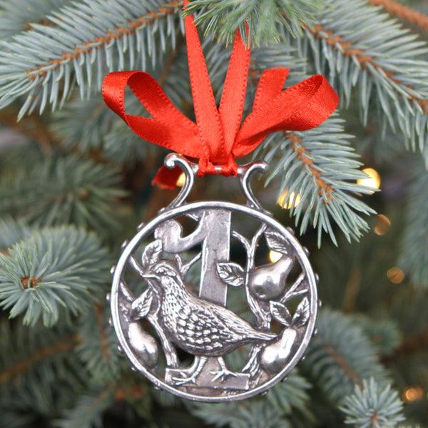 english factory 1st-12th FULL SET 12 DAYS OF CHRISTMAS TREE PEWTER ORNAMENT BAUBLE DECORATION PACKAGE