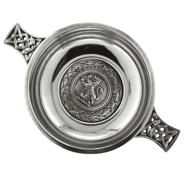 english factory 3.5 Inch Celtic Knot Handle Pewter Quaich Bowl with Scottish Rampant Lion Badge english factory 3.5 Inch Celtic Knot Handle Pewter Quaich Bowl with Scottish Rampant Lion Badge
