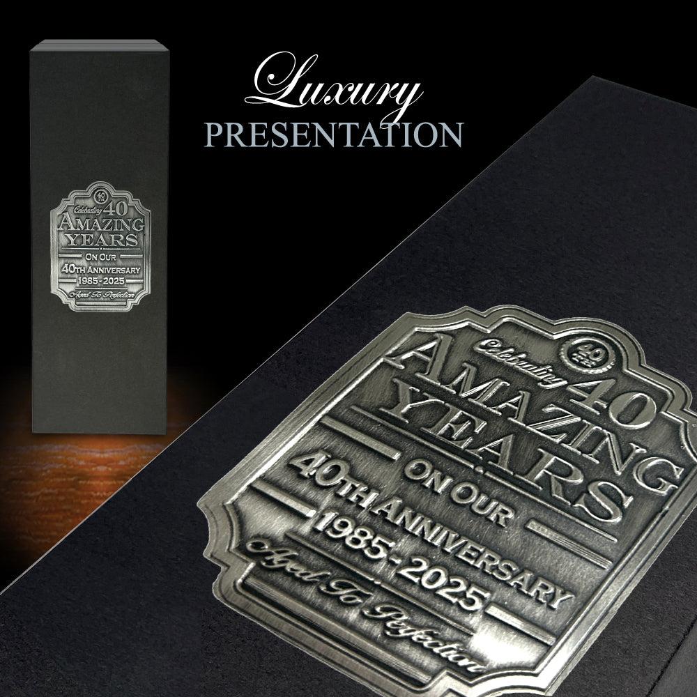 English Factory 40th Anniversary Whisky Gift Set Bottle & Box 1985-2025