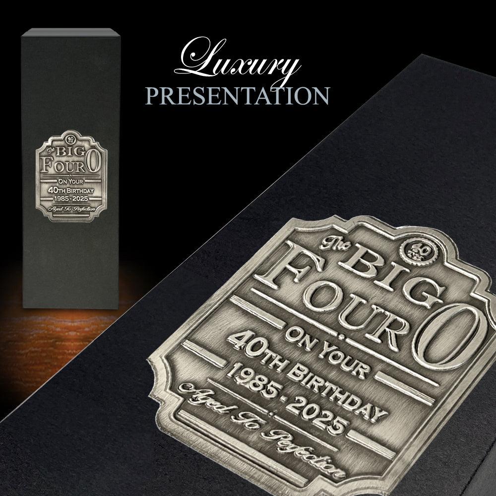 English Factory 40th Birthday Whisky Gift Set Bottle & Box 1985