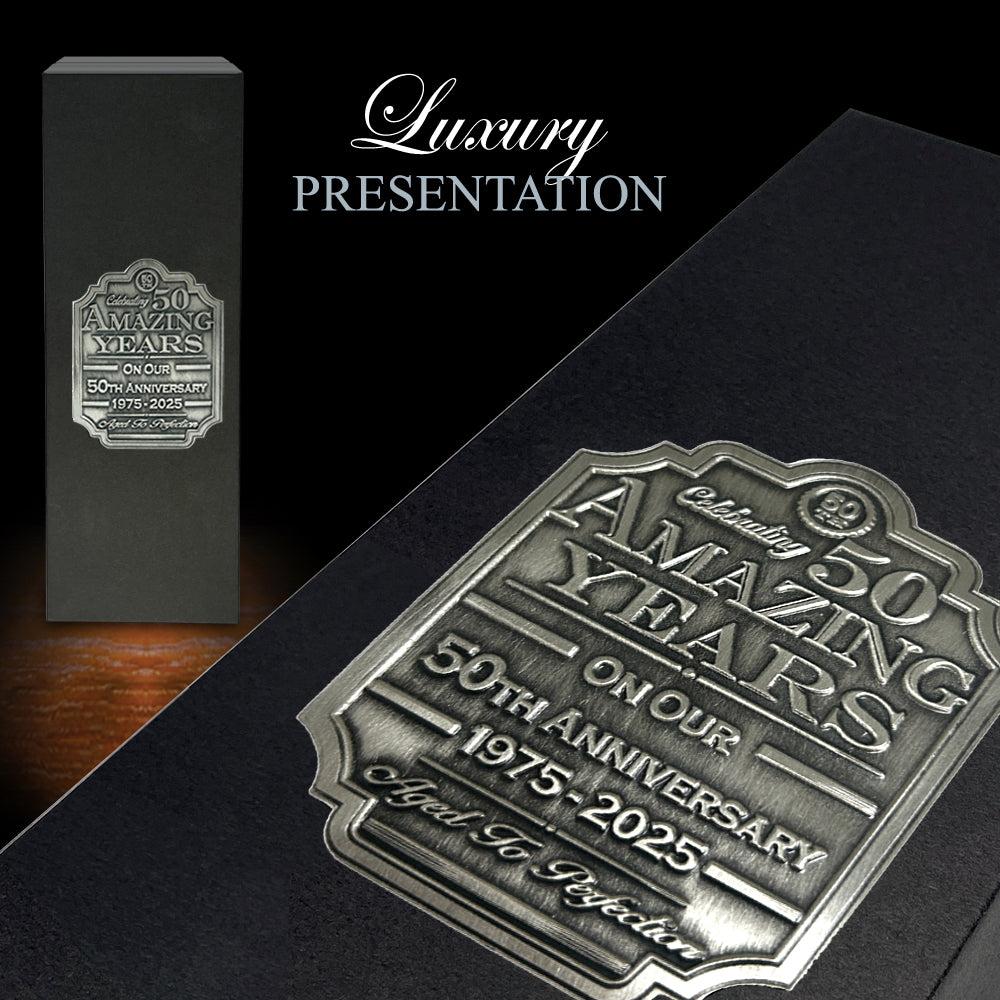 English Factory 50th Anniversary Whisky Gift Set Bottle & Box 1975-2025