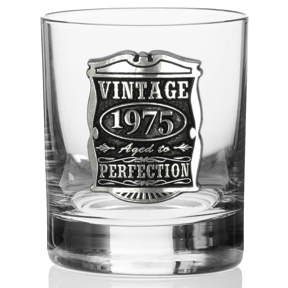 English Factory 50th Birthday Or Anniversary Gift 1975 Vintage Years Pewter Whisky Glass Tumbler