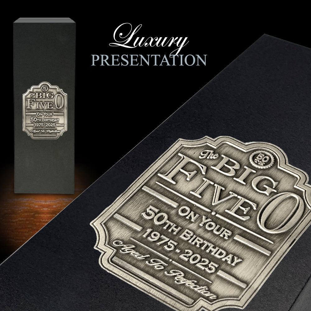 English Factory 50th Birthday Whisky Gift Set Bottle & Box 1975
