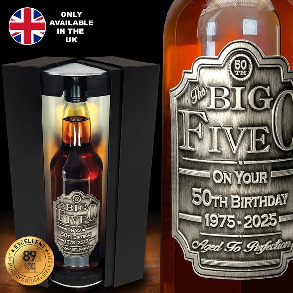 english factory 50th Birthday Whisky Gift Set Bottle & Box 1975