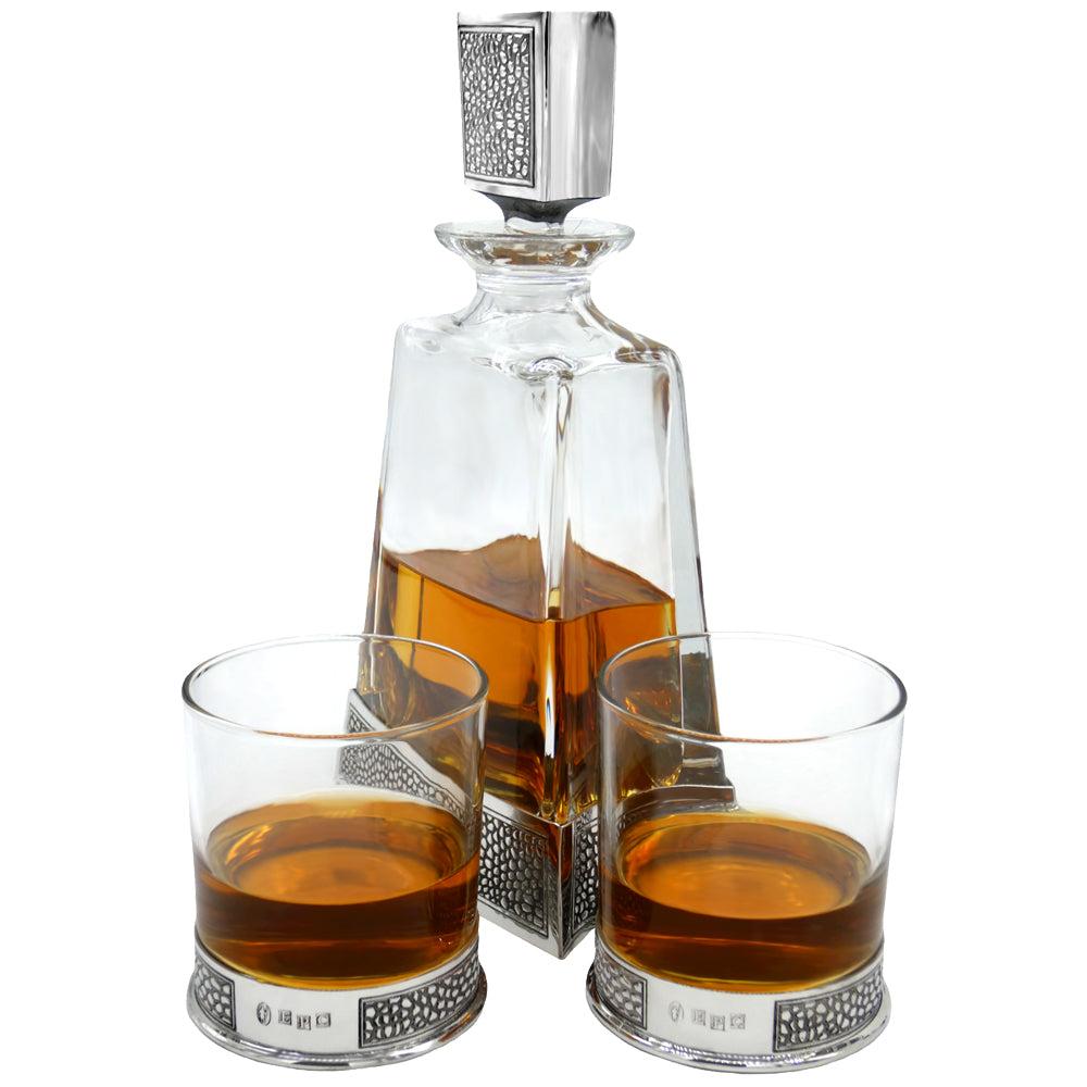 English Factory 600ml Whisky Wine & Spirit MANHATTAN MEDIUM PEWTER DECANTER