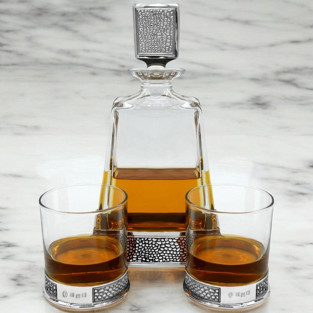 English Factory 600ml Whisky Wine & Spirit MANHATTAN MEDIUM PEWTER DECANTER