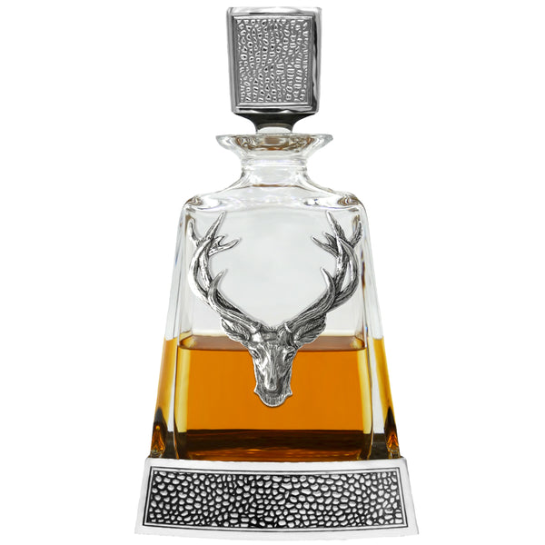 english factory 600ml Whisky Wine & Spirit REGAL STAG MEDIUM PEWTER DECANTER