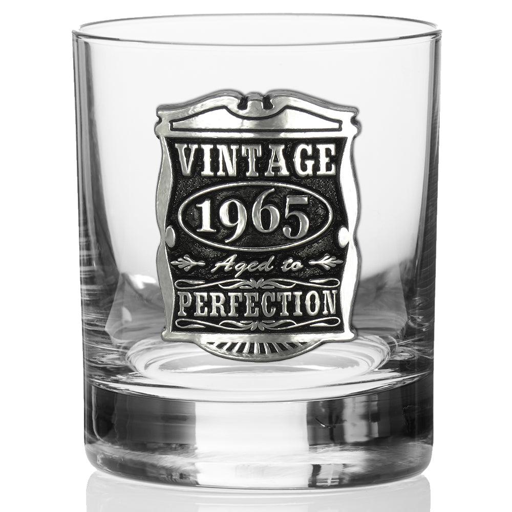 English Factory 60th Birthday Or Anniversary Gift 1965 Vintage Years Pewter Whisky Glass Tumbler