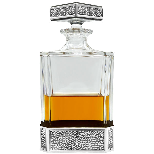 english factory 650ml Whisky Wine & Spirit MANHATTAN RECTANGULAR PEWTER DECANTER