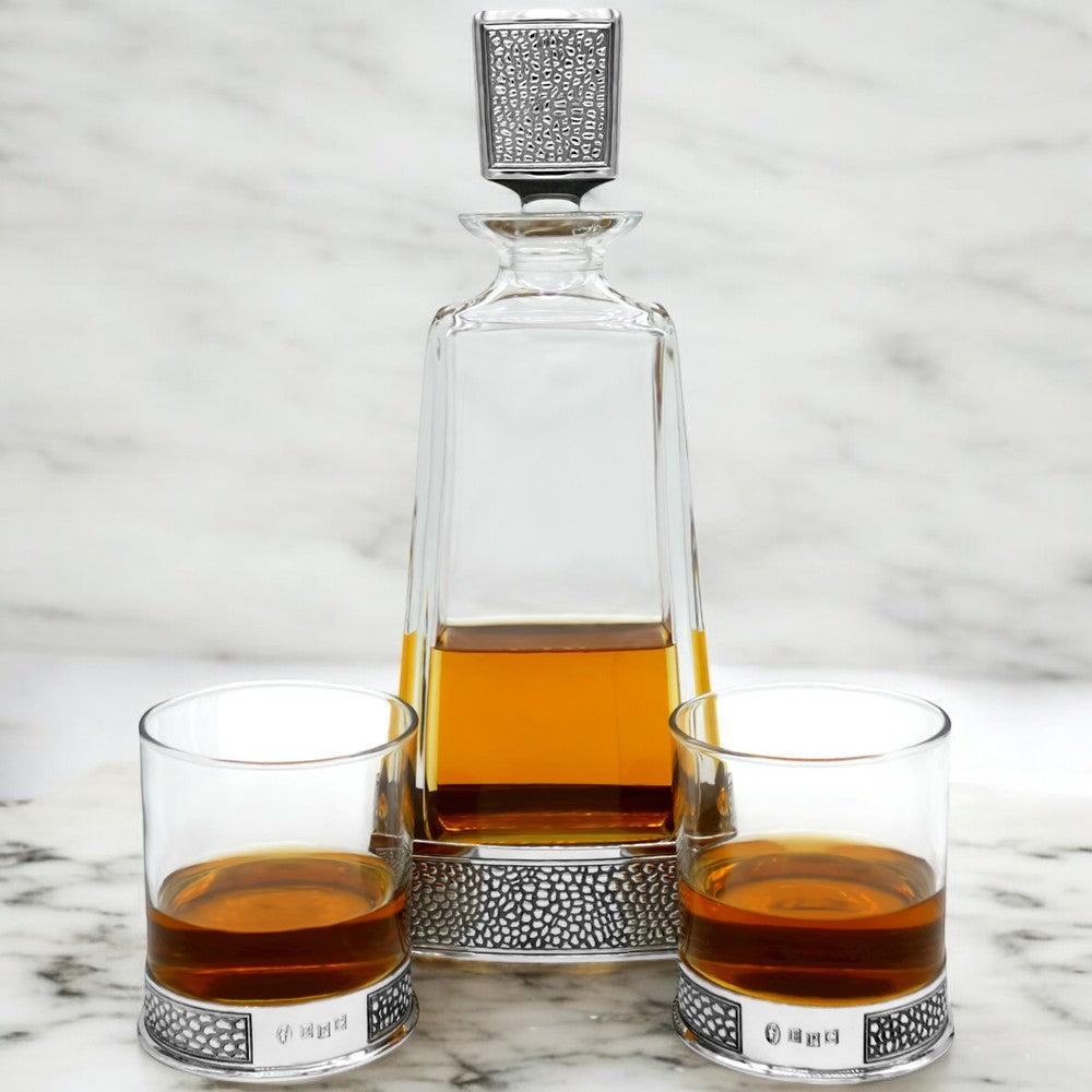 English Factory 650ml Whisky Wine & Spirit MANHATTAN TALL PEWTER DECANTER