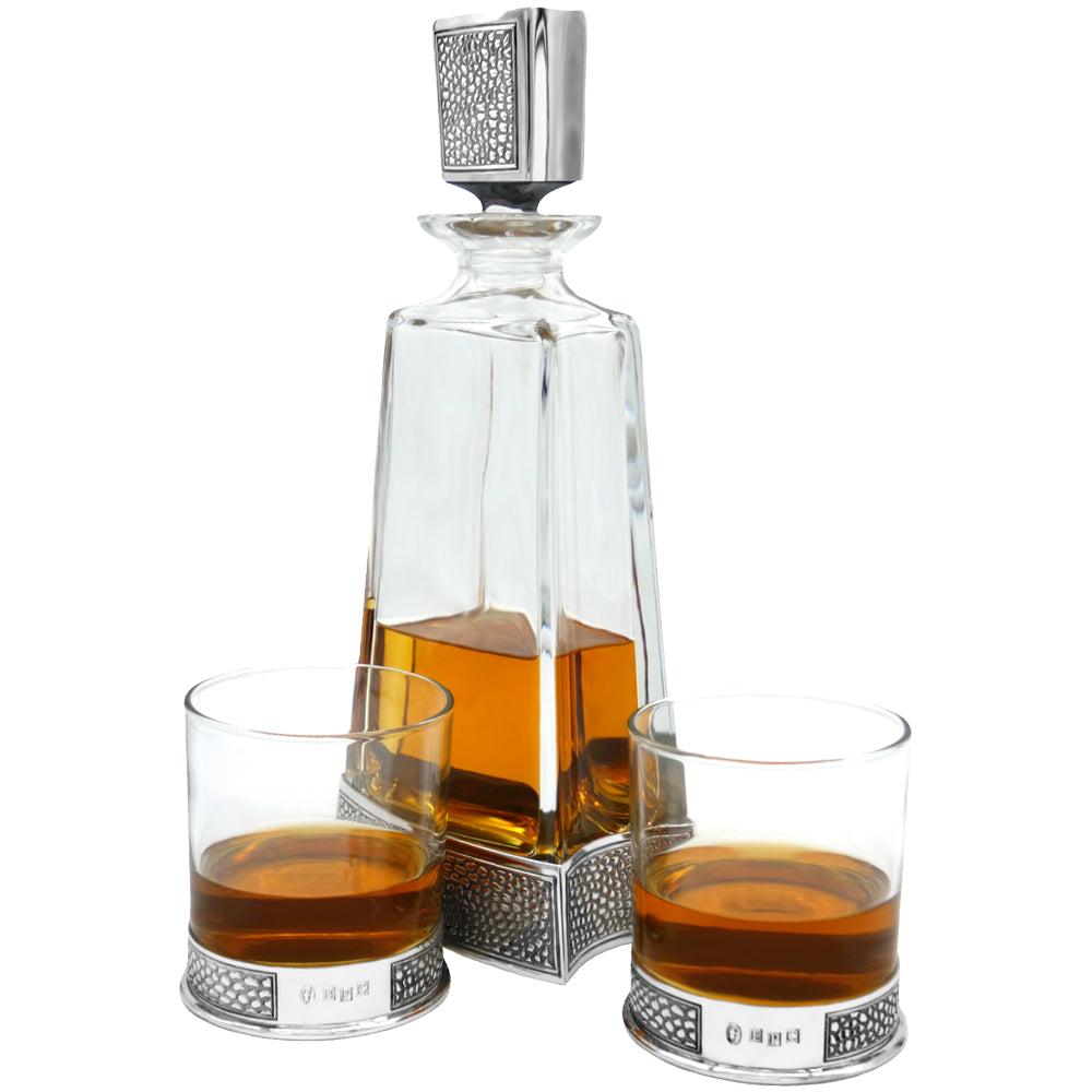 English Factory 650ml Whisky Wine & Spirit MANHATTAN TALL PEWTER DECANTER