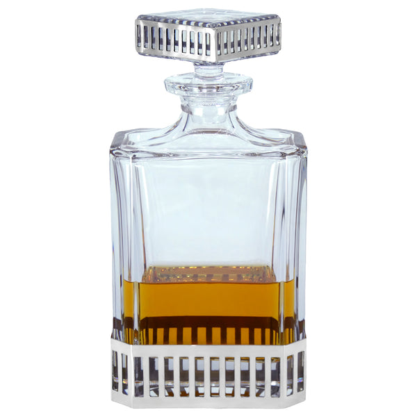 english factory 650ml Whisky Wine & Spirit MONACO RECTANGULAR PEWTER DECANTER