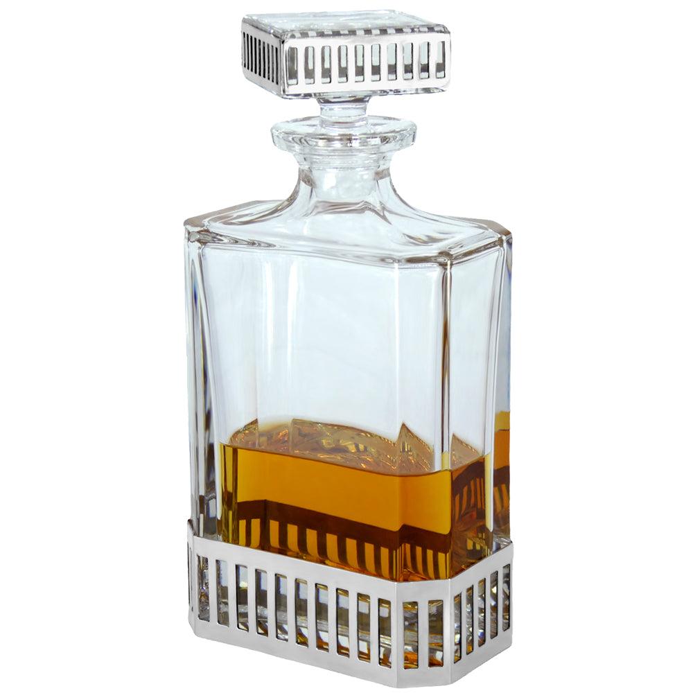 English Factory 650ml Whisky Wine & Spirit MONACO RECTANGULAR PEWTER DECANTER