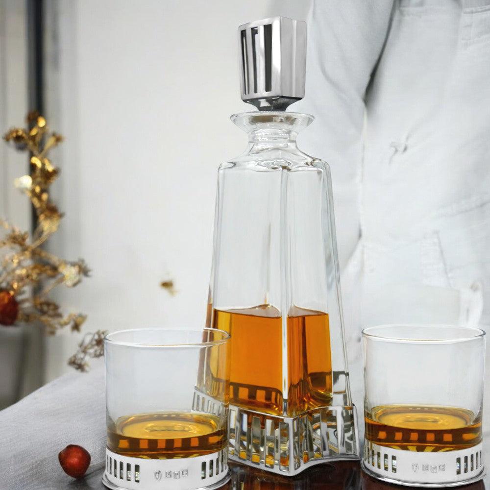 English Factory 650ml Whisky Wine & Spirit MONACO TALL PEWTER DECANTER