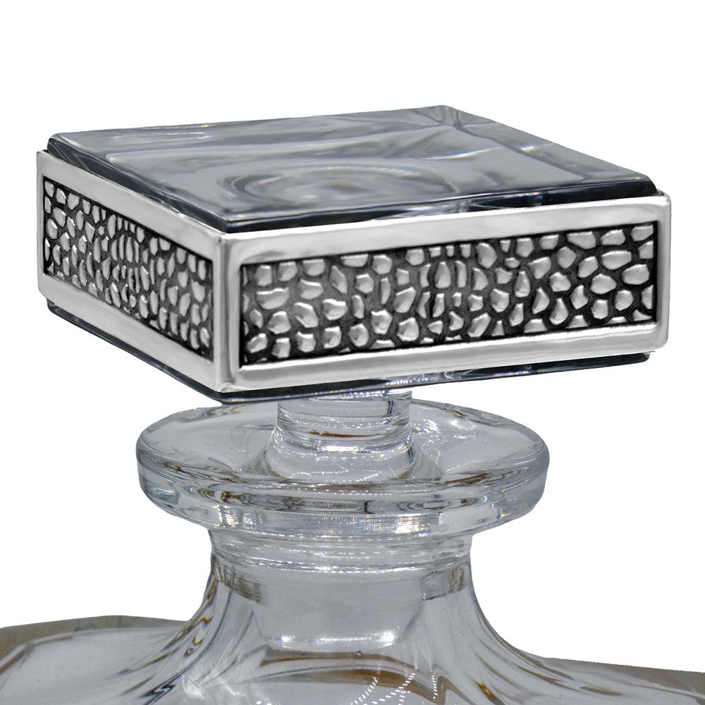 English Factory 650ml Whisky Wine & Spirit REGAL STAG RECTANGULAR PEWTER DECANTER