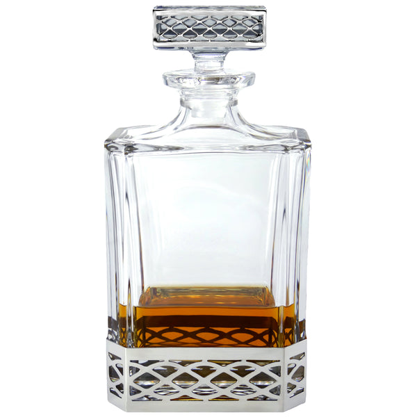 english factory 650ml Whisky Wine & Spirit UISGE BEATHA RECTANGULAR PEWTER DECANTER