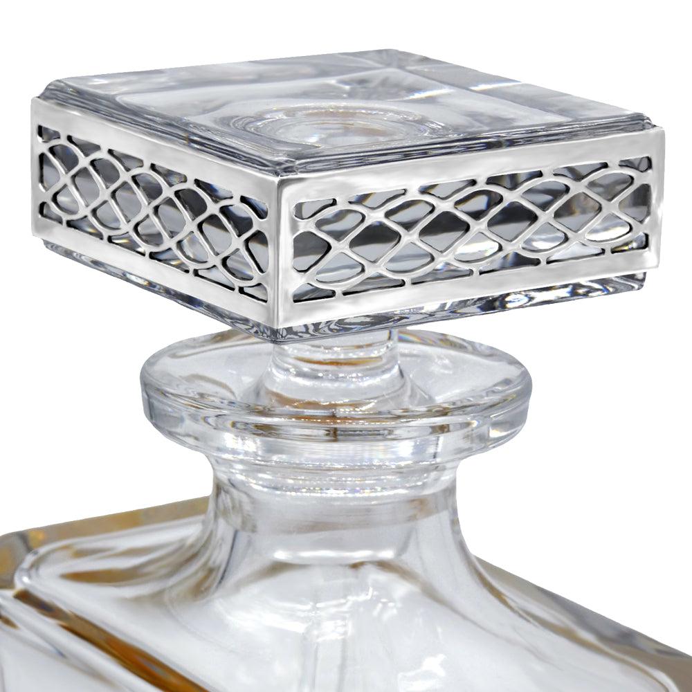 English Factory 650ml Whisky Wine & Spirit UISGE BEATHA RECTANGULAR PEWTER DECANTER