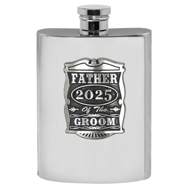 english factory 6oz Father Of The Groom Pewter Hip Flask - Perfect Wedding Party Gifts 2025