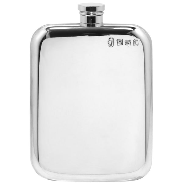 english factory 6oz Plain Traditional Pewter Hip Flask english factory 6oz Plain Traditional Pewter Hip Flask