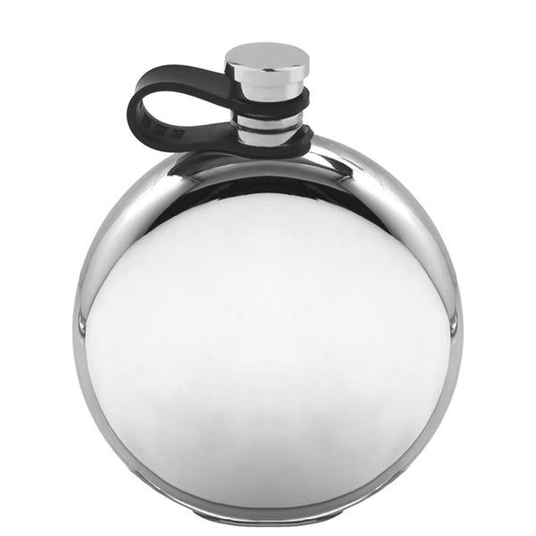 english factory 6oz Round Pewter Hip Flask with Flexi Cap