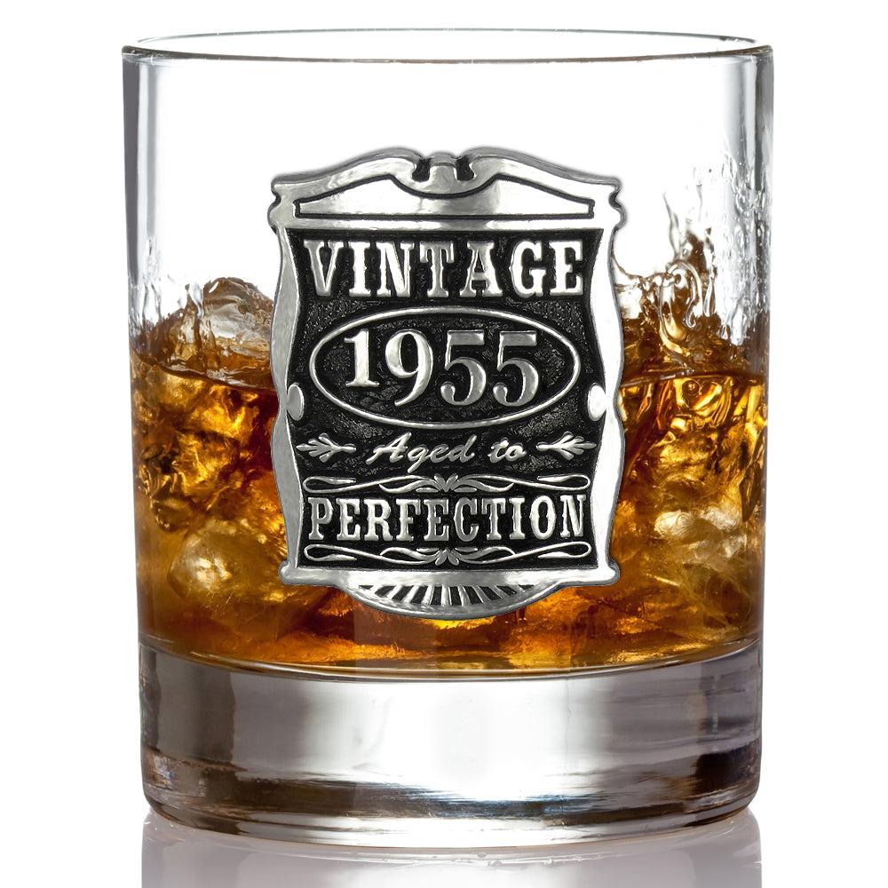 English Factory 70th Birthday Or Anniversary Gift 1955 Vintage Years Pewter Whisky Glass Tumbler