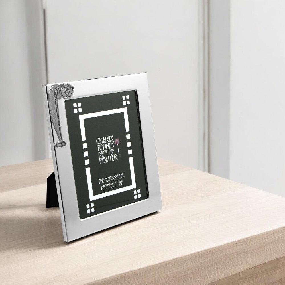 English Factory 7x5 Silver Plated Charles Rennie Mackintosh Photo Frame