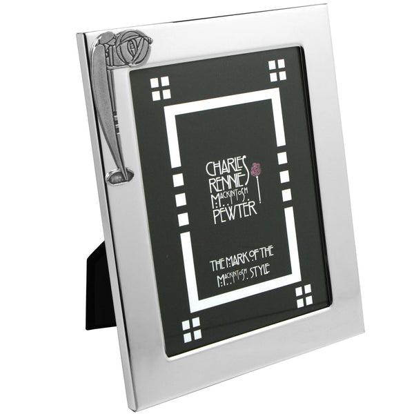 English Factory 7x5 Silver Plated Charles Rennie Mackintosh Photo Frame