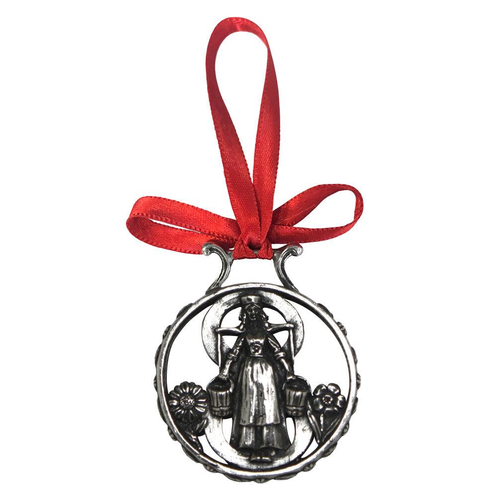English Factory 8th Day Of Christmas Tree Pewter Ornament Bauble Decoration