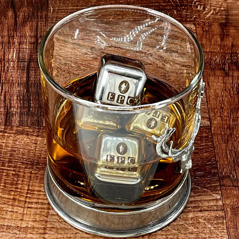English Factory Barware Gift Set Of Stainless Steel Ice Cube Stones For Whisky Wine Gin Rum And More