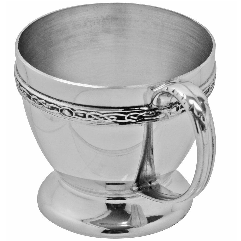 English Factory Celtic Design Pewter Christening Childs Cup