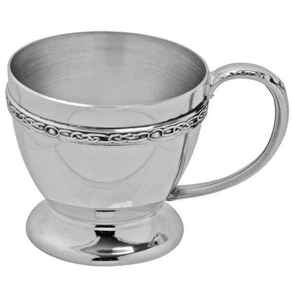 english factory Celtic Design Pewter Christening Childs Cup