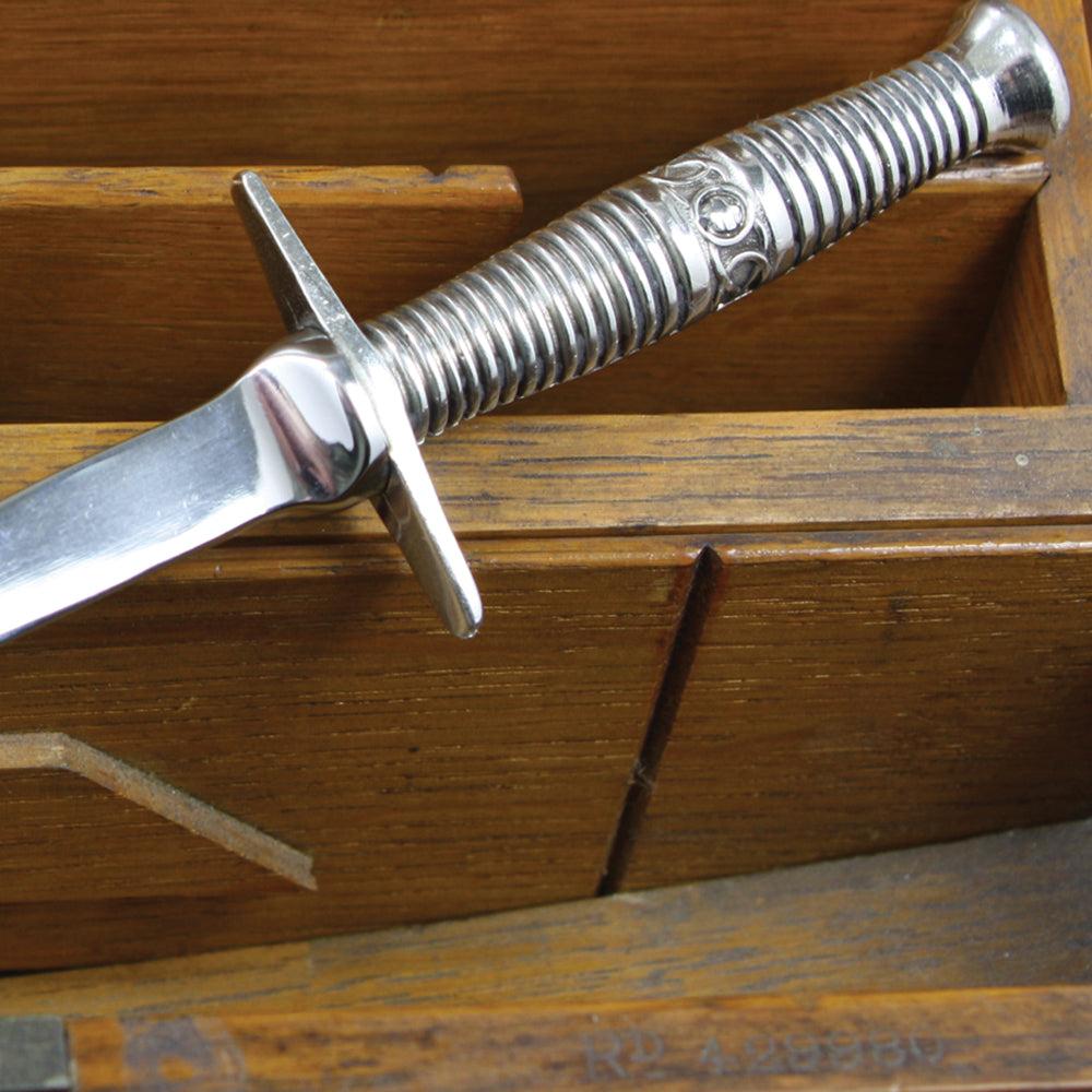 English Factory Celtic Pewter Letter Opener Knife With Sgian Dubh Dagger Style Handle