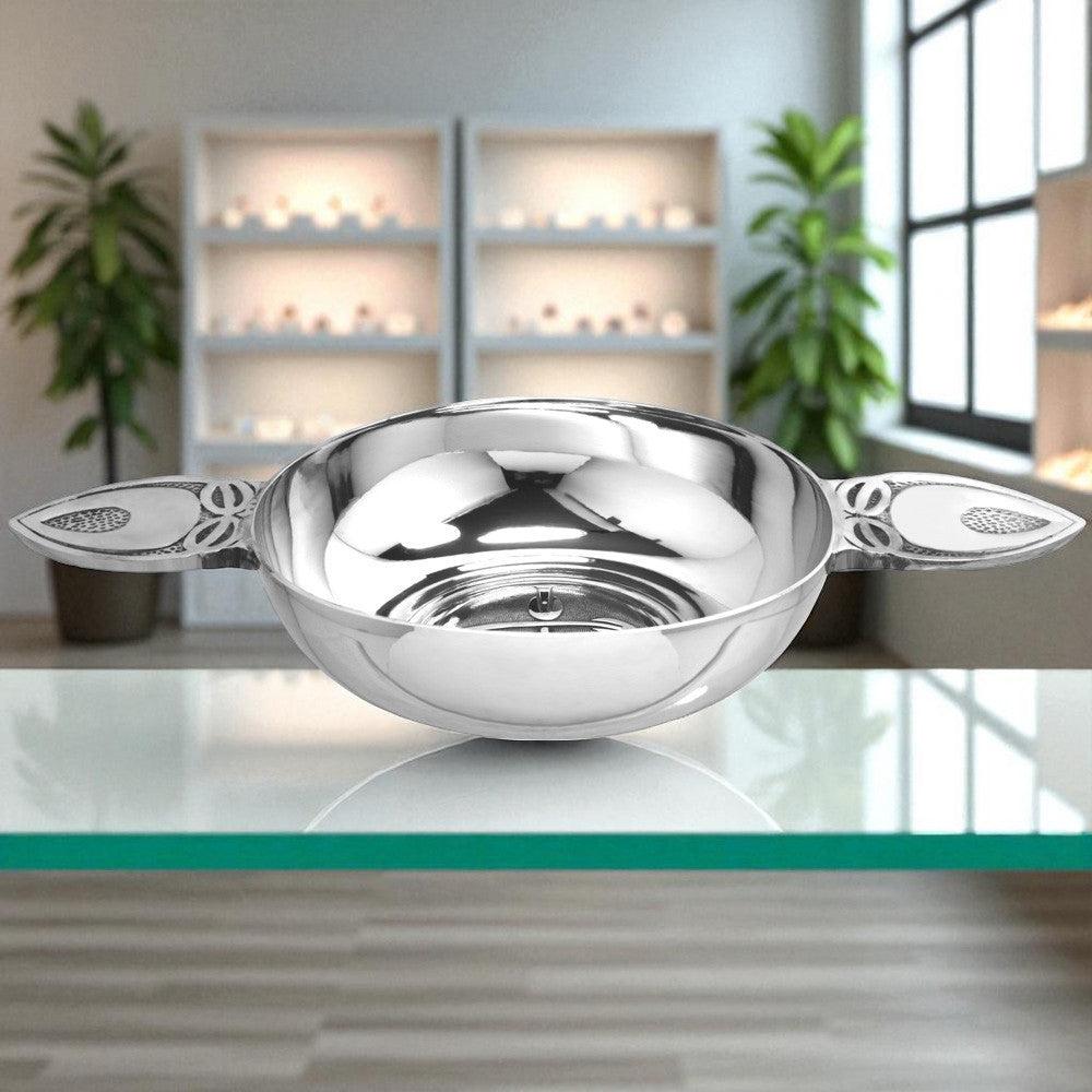 English Factory Charles Rennie Mackintosh Pewter Quaich Bowl