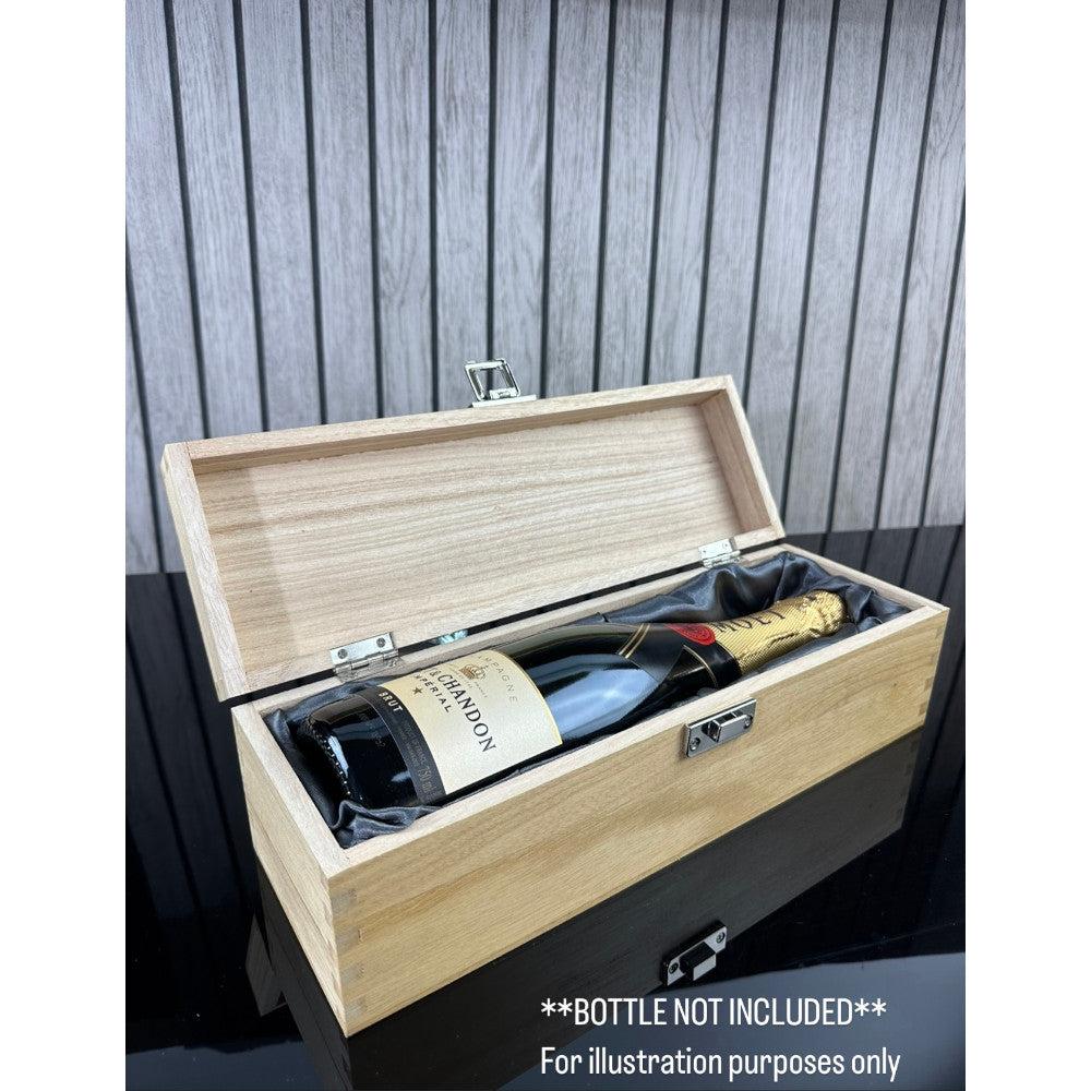 English Factory Engagement Single Hinged Champagne Wine Or Whiskey Wooden Box 2025