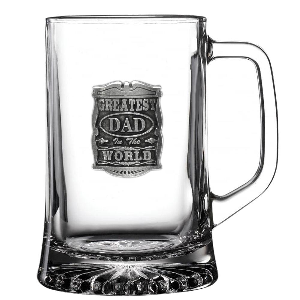 English Factory 1pt GREATEST DAD GLASS TANKARD